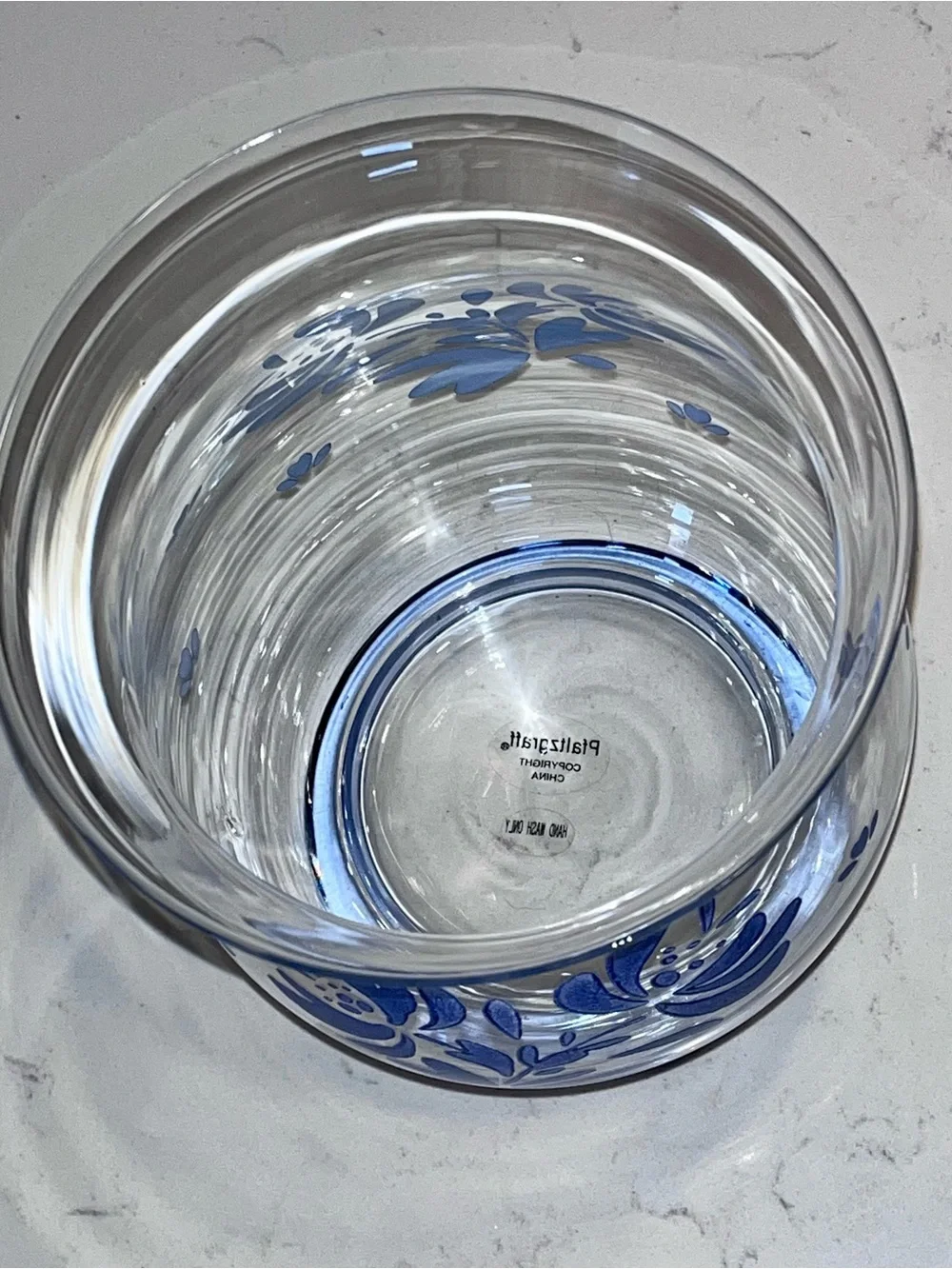 vintage Pfaltzgraff Yorktowne clear glass boutique vase